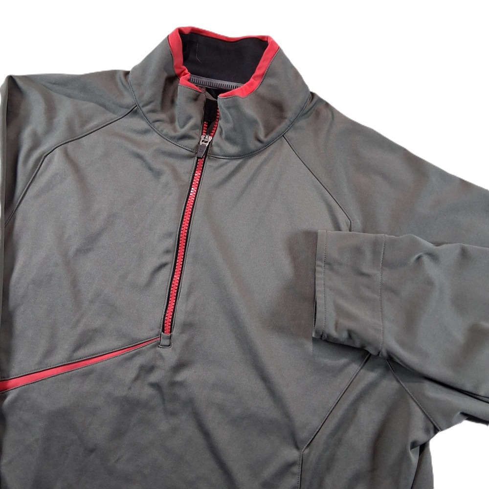 Zero Restriction Pullover Mens M Gray Tour Series Quarter Zip Golf Jacket